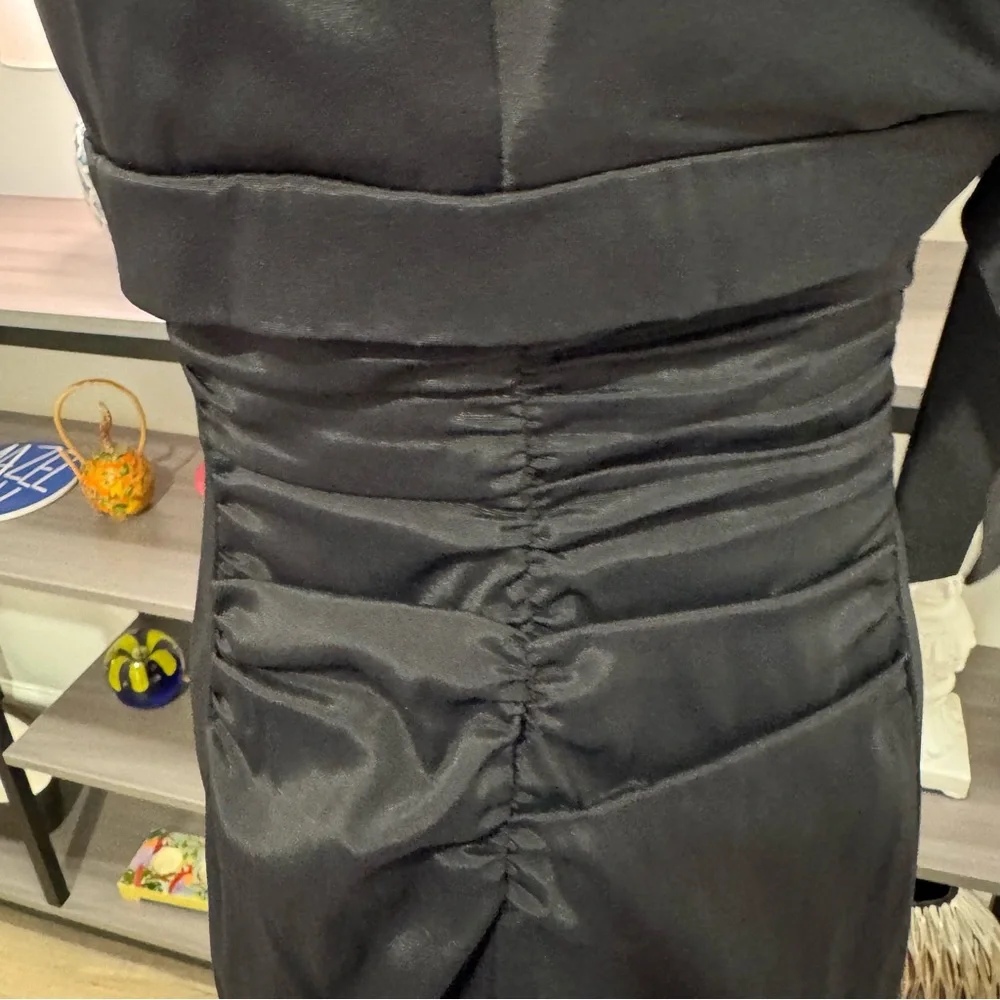 Xscape by Joanna Chen Black Strapless Cocktail Dress | Size 8